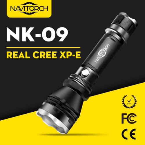 Cree xp-e led waterproof rechargeable aluminum led flashlight (nk-09)