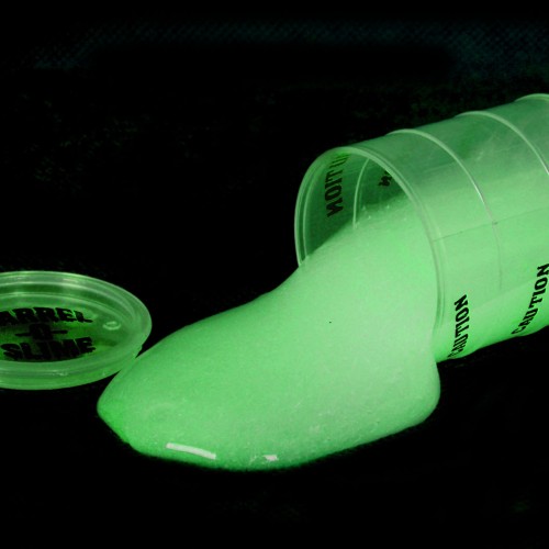 Barrel slime with glow in the dark