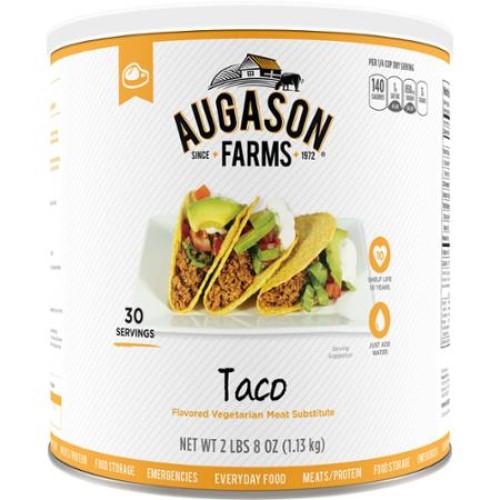 Augason farms emergency food taco vegetarian meat substitute,