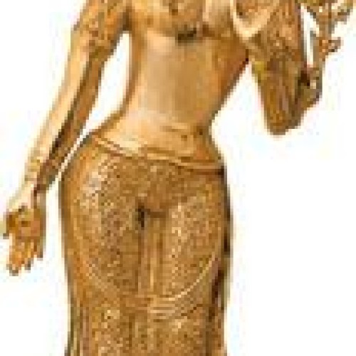 Brass standing tara statue
