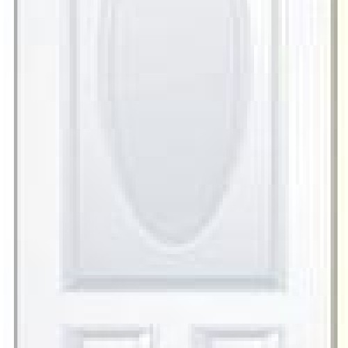 3 panel steel door with small oval