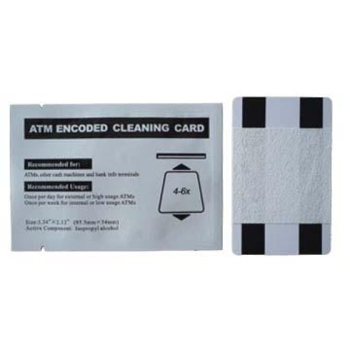 Atm encoded cleaning card