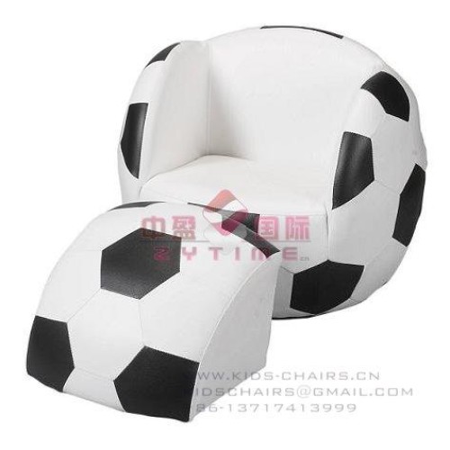 Soccer ball chair with ottoman