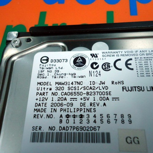 Hard drive fujitsu maw3147nc ca06550-b23700se