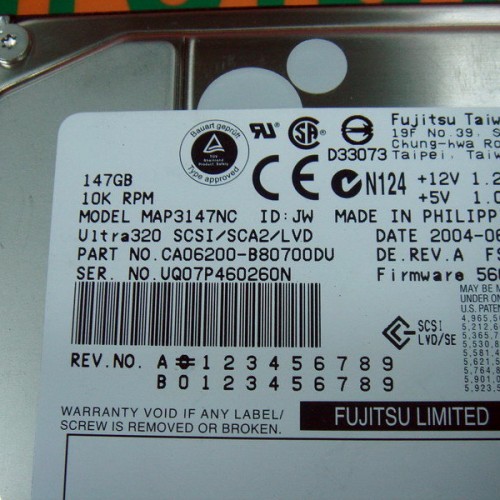 Hard drive fujitsu ca06200-b80700du