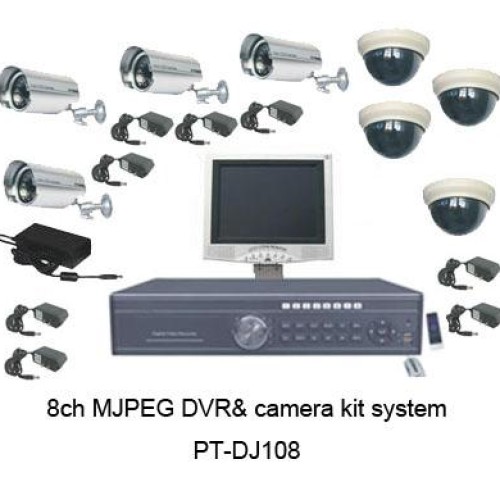 8ch network dvr & camera cctv system kit
