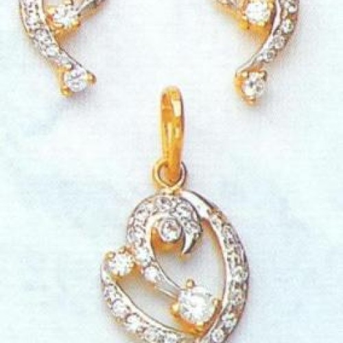 Imitation cz diamonds pendant sets