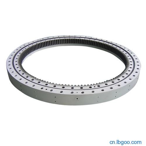 Four point contact ball slewing ring bearing with inner gear