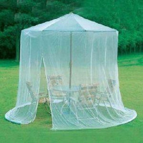 Patio umbrella mosquito net