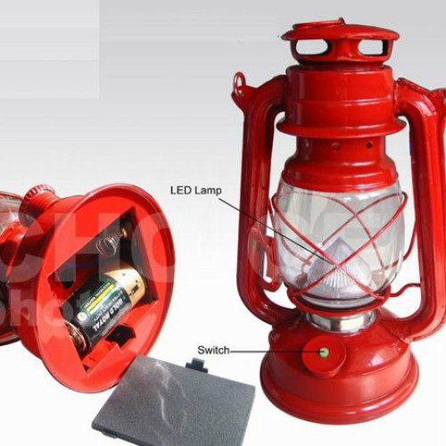 Battery-operated hurricane lantern 