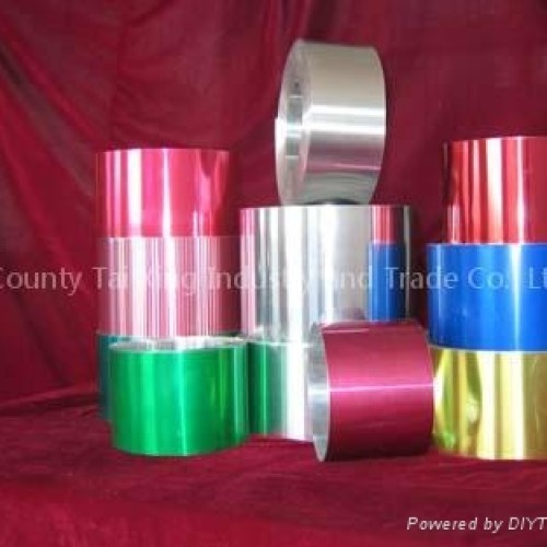 Lacquered/varnished aluminum strip for pharmaceutical vial seals