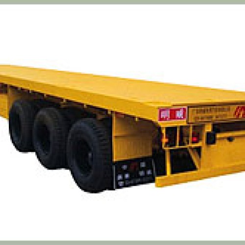 Flat bed container trailers