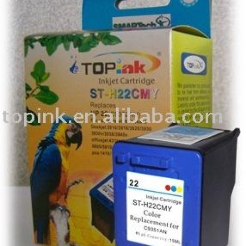 High quality ink cartridge compatible ink cartridge hp 22