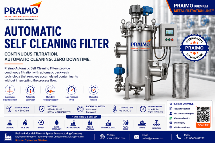 Automatic self cleaning filter