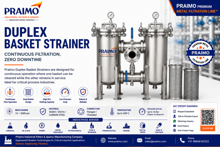 Duplex basket strainer