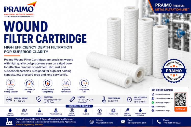 Wound filter cartridge