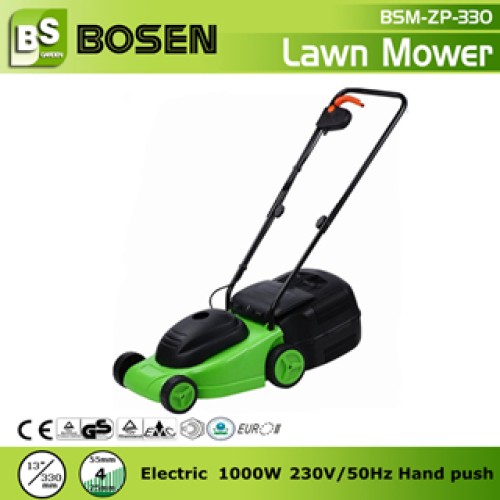 Hand push electric lawn mower