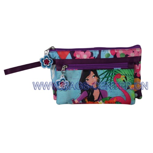 Double zipper pencil bag