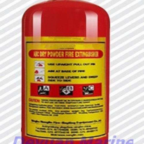 Hanging dry powder fire extinguisher