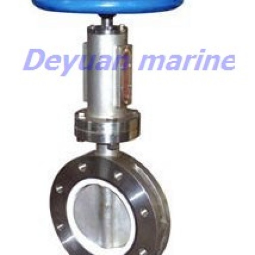 Marine flange butterfly valve