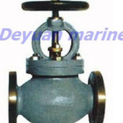 Marine cast steel flanged straight-through globe valve