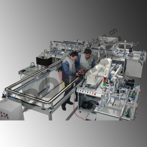 Flexible production line training system fms vocational educational training equipment