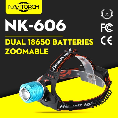 Rechargeable adjustable focusing camping riding led headlamp/headlight (nk-606)