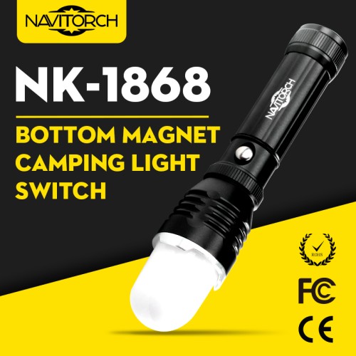 Zoomable focus and waterproof aluminum led flashlight (nk-1868)