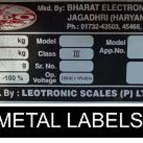 Aluminium metal labels