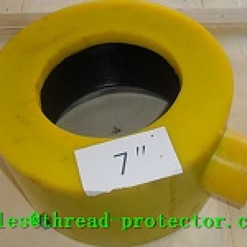 Dismountable inflatable thread protector