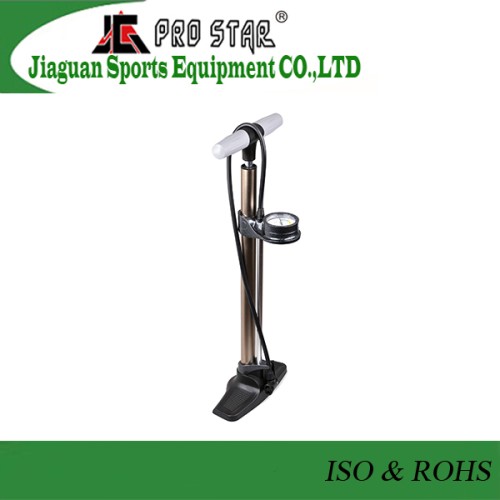 High-end aluminum 6063 bike floor pump with accurate pressure gauge