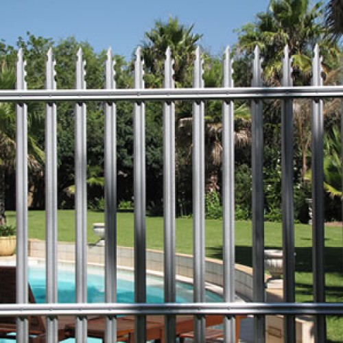 Steel palisade fence