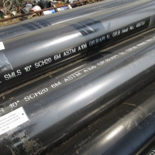 Smls carbon steel pipe, be, 6m, 10 inch, sch 20