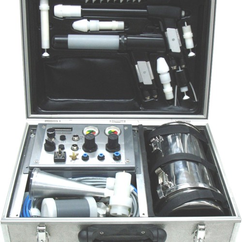 Portable powder spray gun