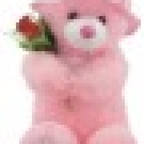 Tickles cute teddy with a rose â€“ 19 inch