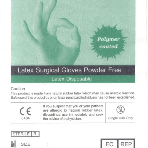 Surgical gloves powder free