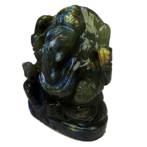 Semiprecious gemstone ganesh statue