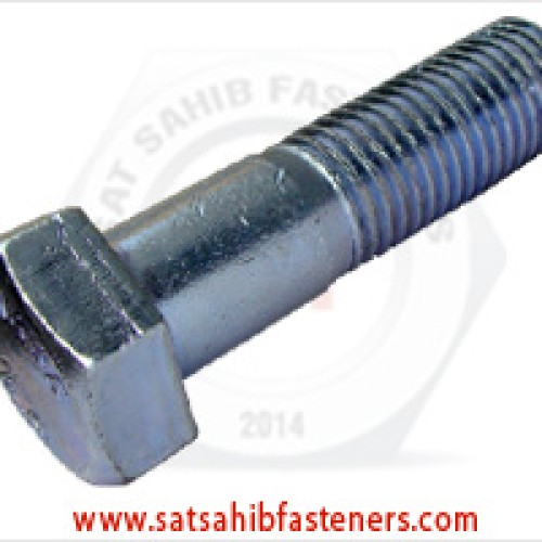 Hex bolt half thread