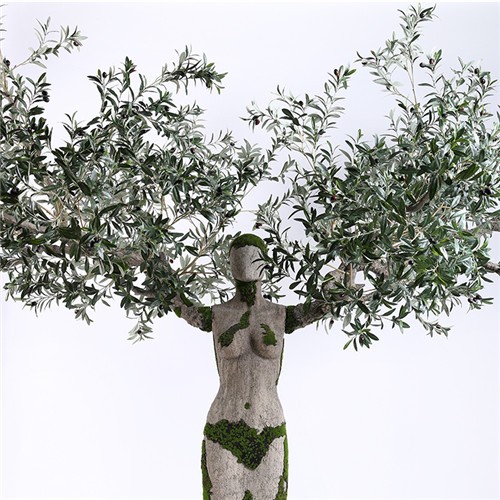 Artificial silk olive tree