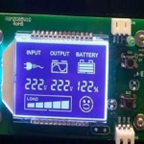 Segment lcd display for ups