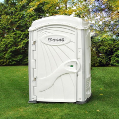 White deluxe portable restrooms