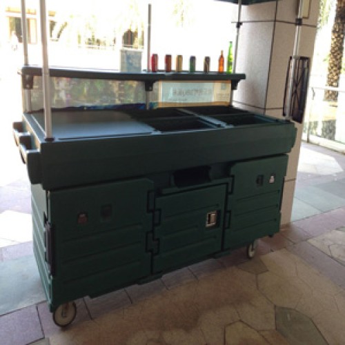 Portable beverage service cart