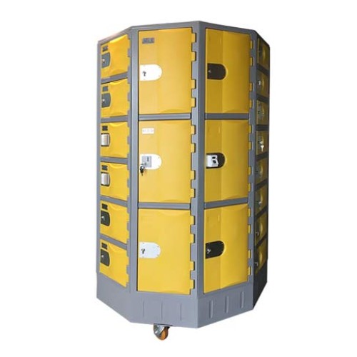 Heavy Duty Plastic Locker T-R385XXL/3: HDPE, Durable, Circular