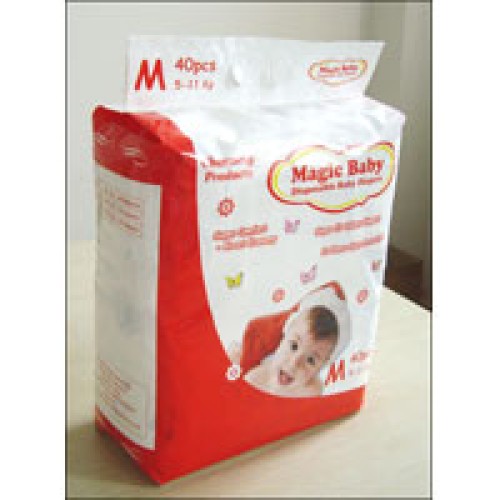 Medium disposable baby diapers