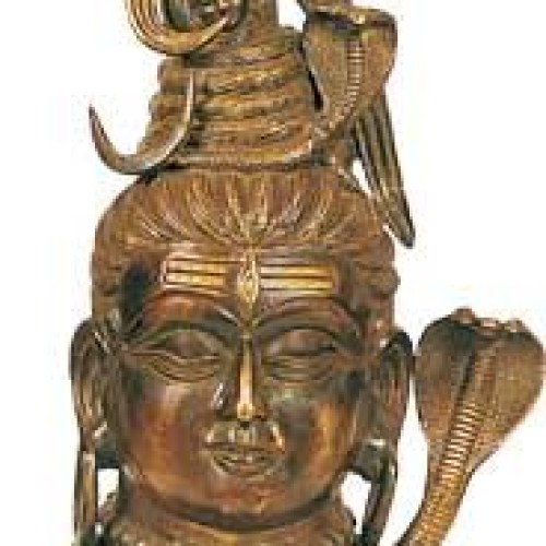 Brass shiva face