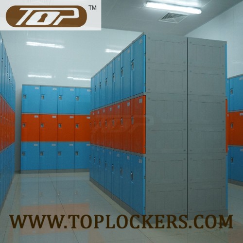 Triple tier abs plastic cabinets, blue color