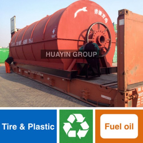 Plastic to fuel oil refining machine with high oil rate supplied by huayin brand