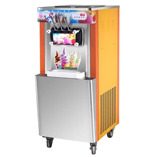 Upright soft sever ice cream machine, capacity 22~25 liters one hour