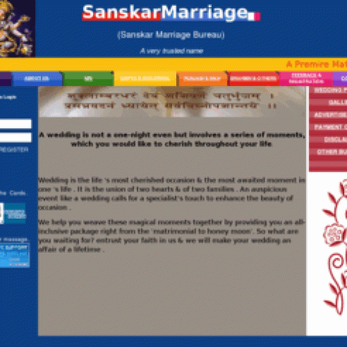 Www.sanskarmarriage.in ( sanskar marriage bureau, india ) a unit of avni group of companies, india