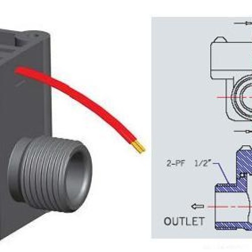 Small size plastic paddle flow switch